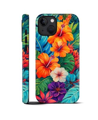Dual-Layer Floral Phone Case for Apple iPhone 15 Plus