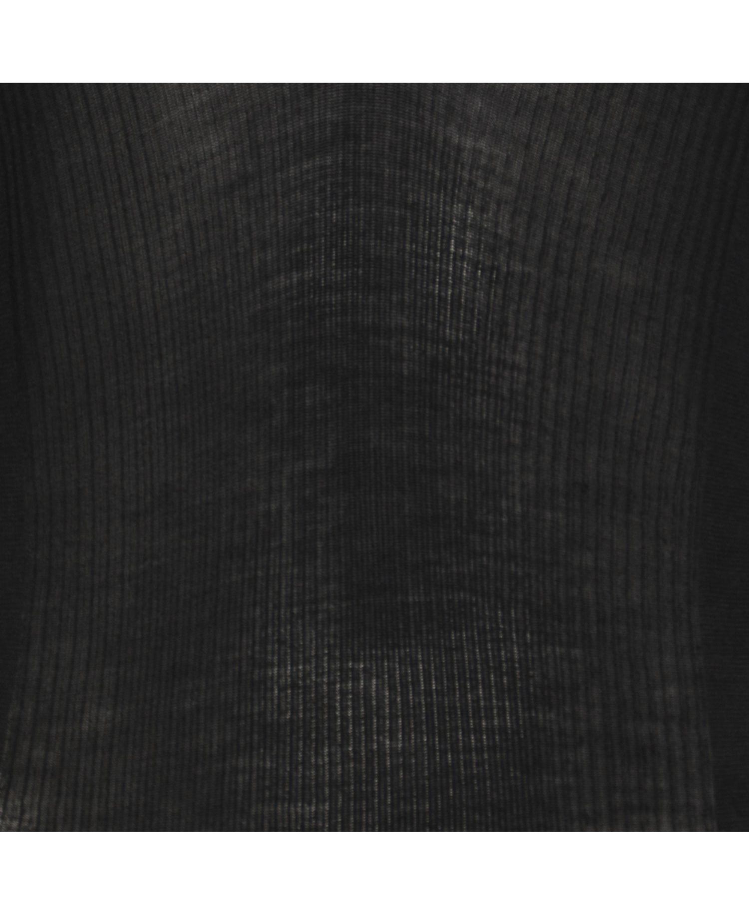 Women's Sheer Knit Collared V-Neck Top