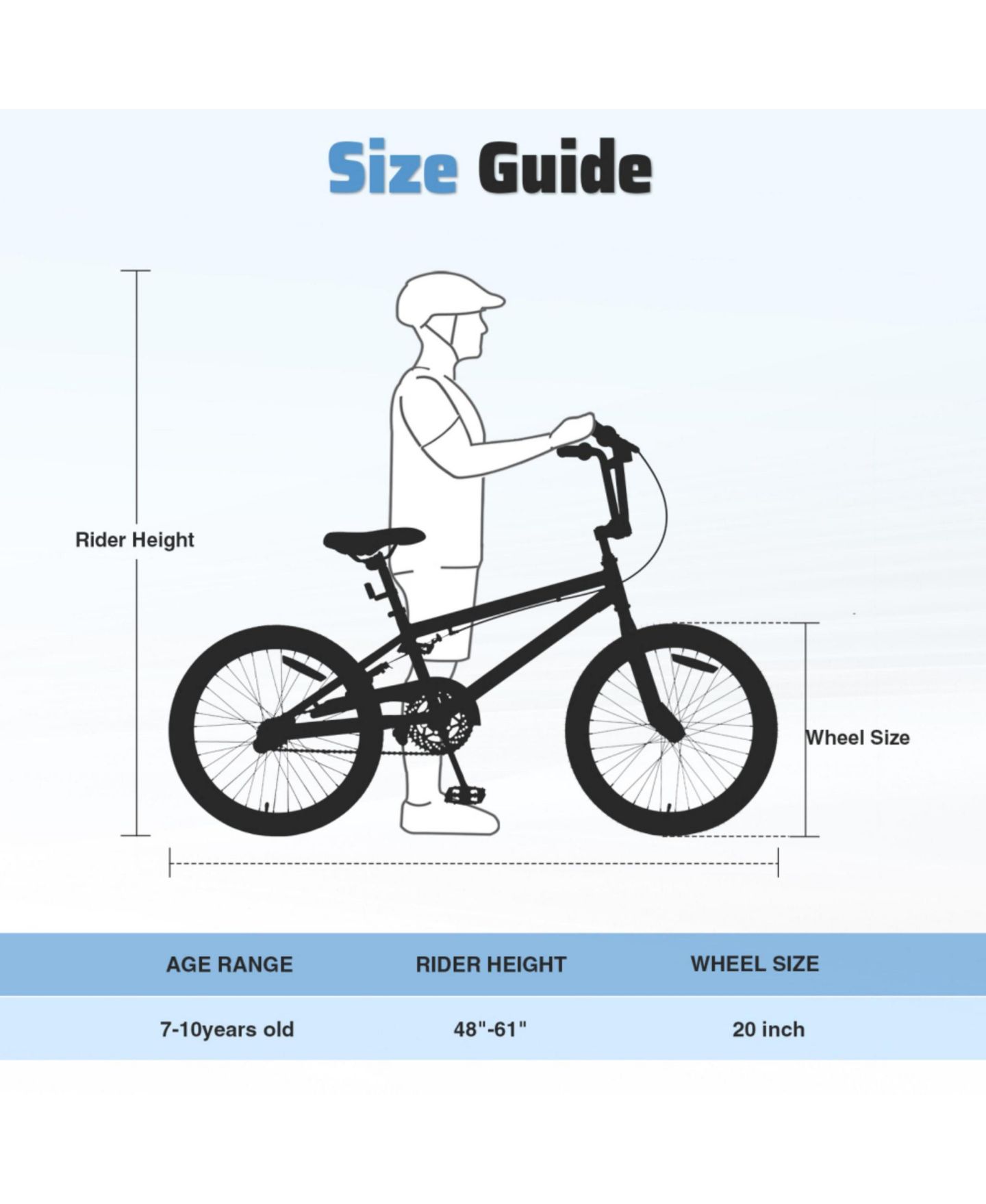 Детская игрушка ECHTPeak 20 Inch Single Speed Freestyle Kids Mountain Bike for Boys Girls Aged 7+ Years, цвет: Синий — фото 4
