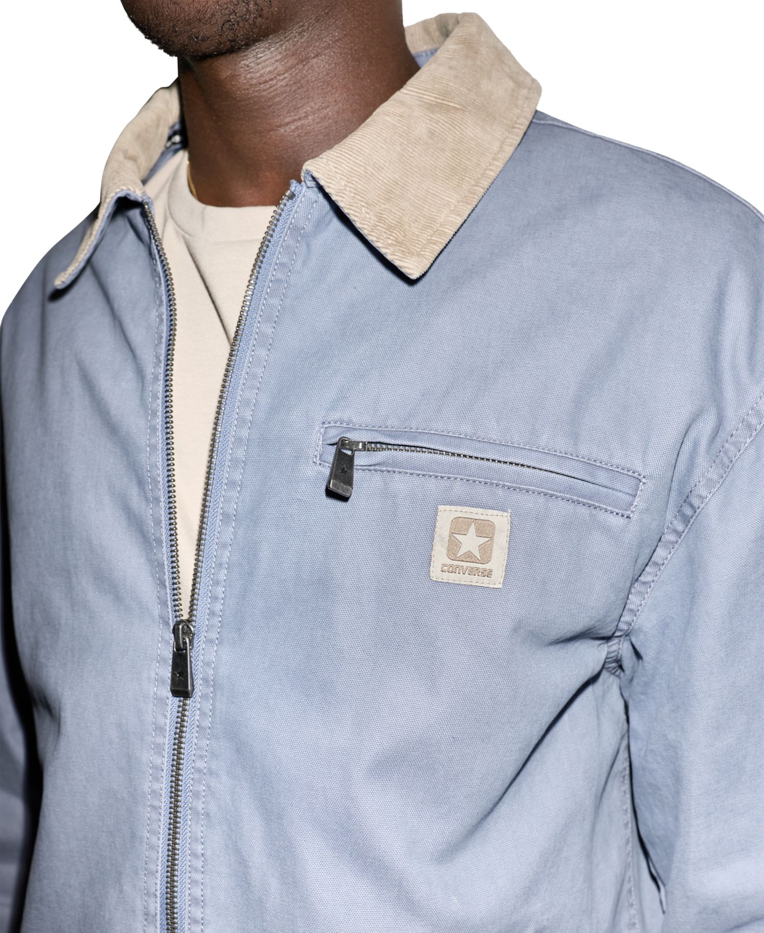 Men's Framework Corduroy Collar Front Zip Jacket