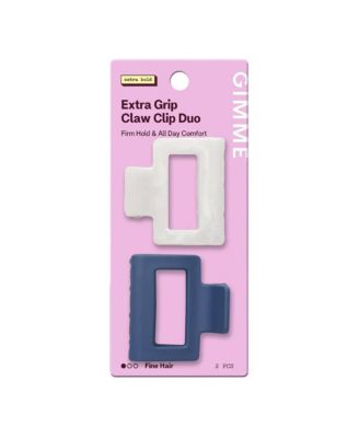 Square Extra Grip Claw Clip Double Teeth Accessory Set Perfect for Fine Hair 2 Pack