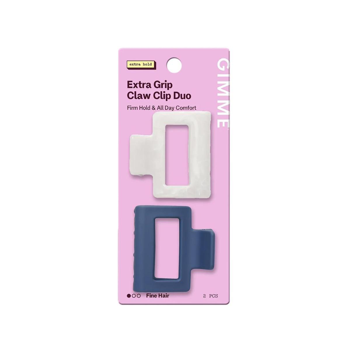Gimme Beauty Square Extra Grip Claw Clip Double Teeth Accessory Set Perfect for Fine Hair 2 Pack
