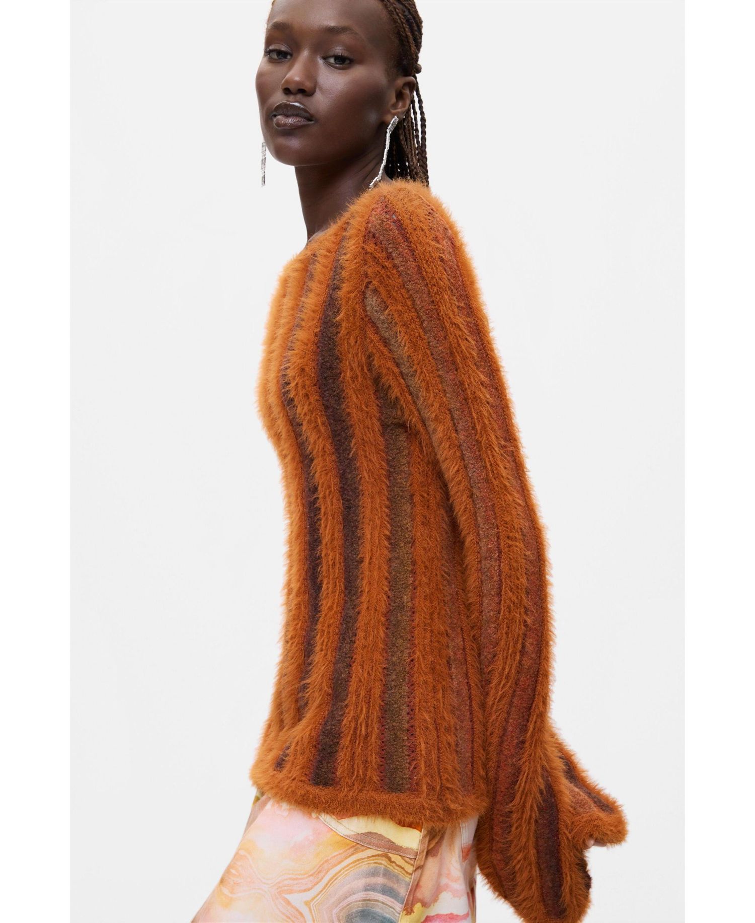 Women's Ribbed Long-Sleeve Boat Neck Sweater