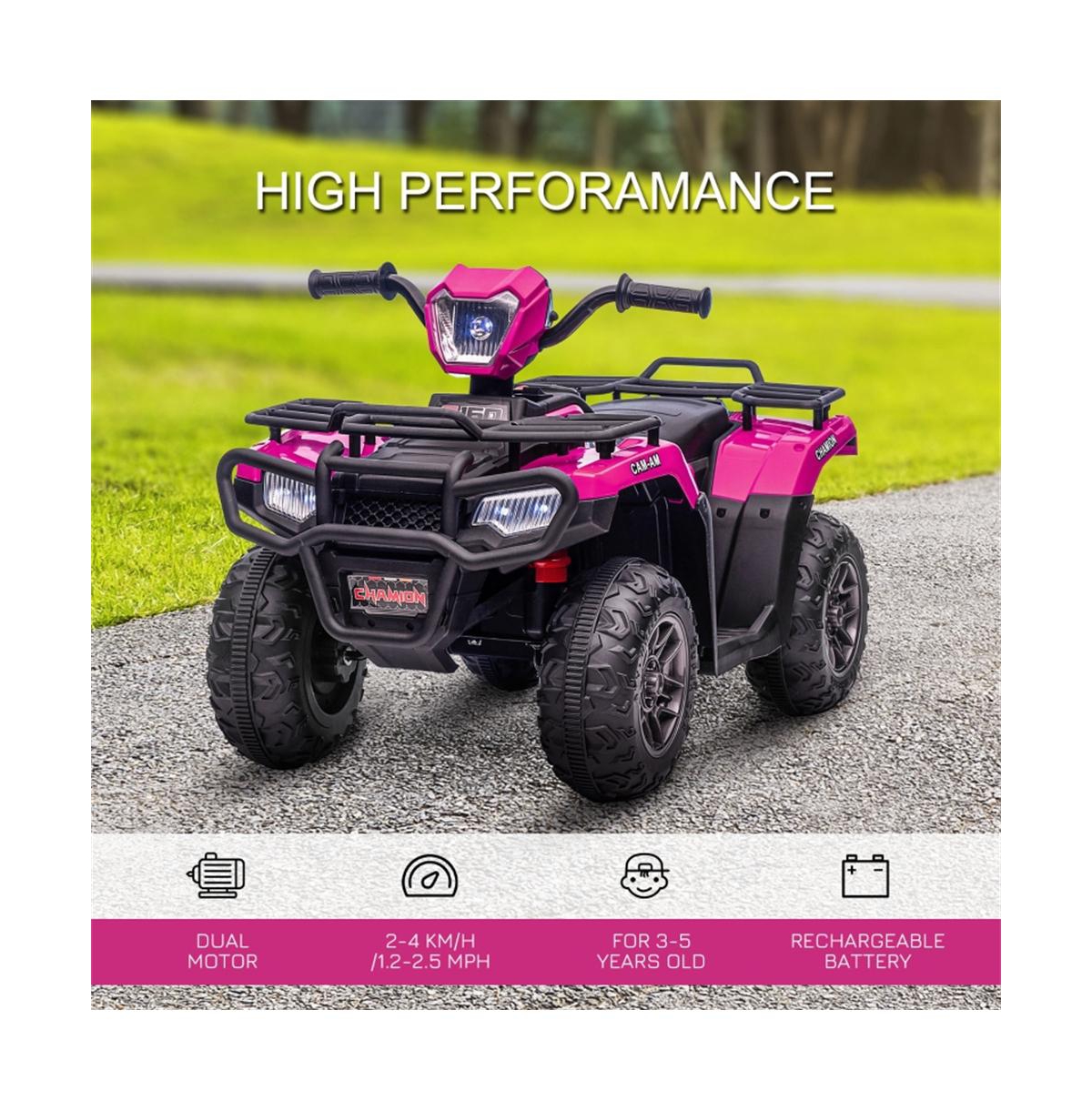 Sevorley 12V Kids Electric Ride-On Car with Led Lights and Music, Ages 37-72 Months