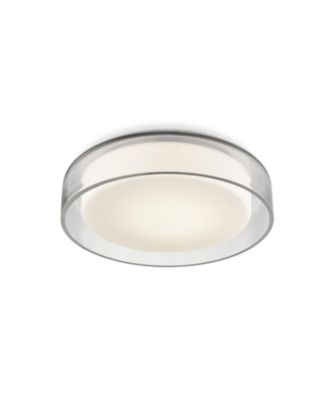 Aston 10-in Clear Dimmable LED Flush Mount