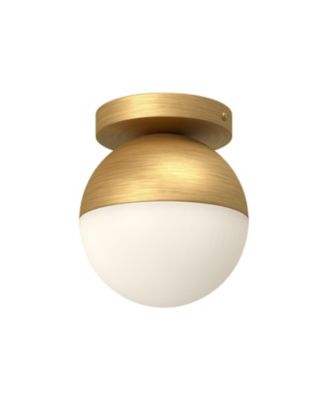 Monae 6-in  Glass 1 Light Flush Mount