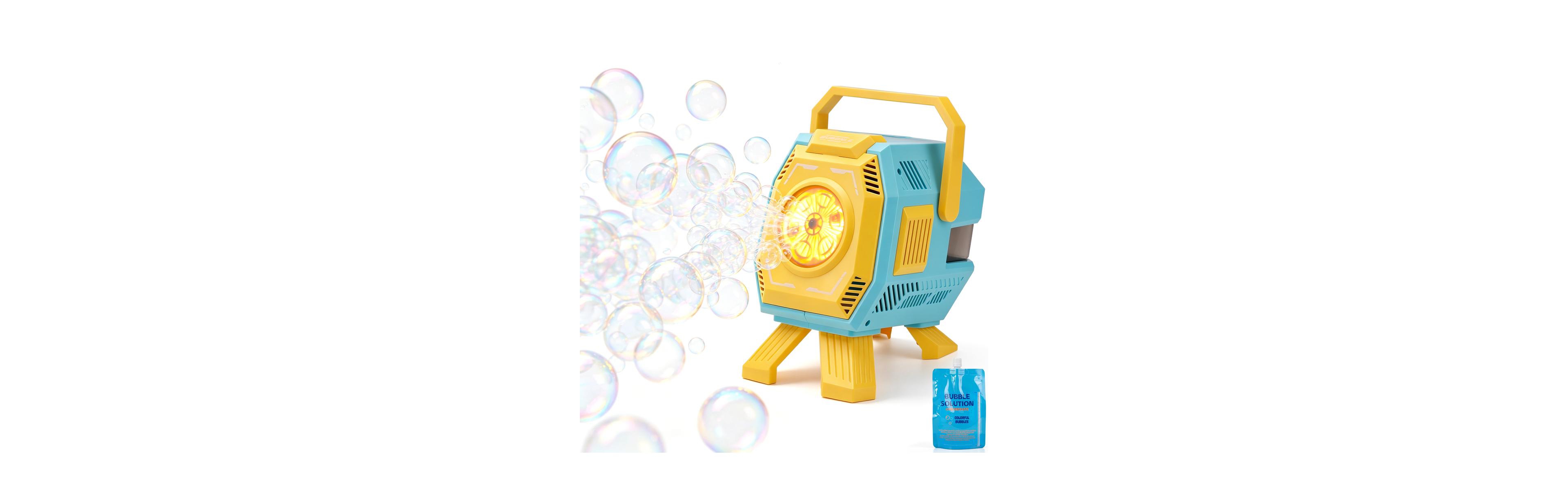 Bruce & Shark Portable Bubble Machine With Lights, Ages 3+