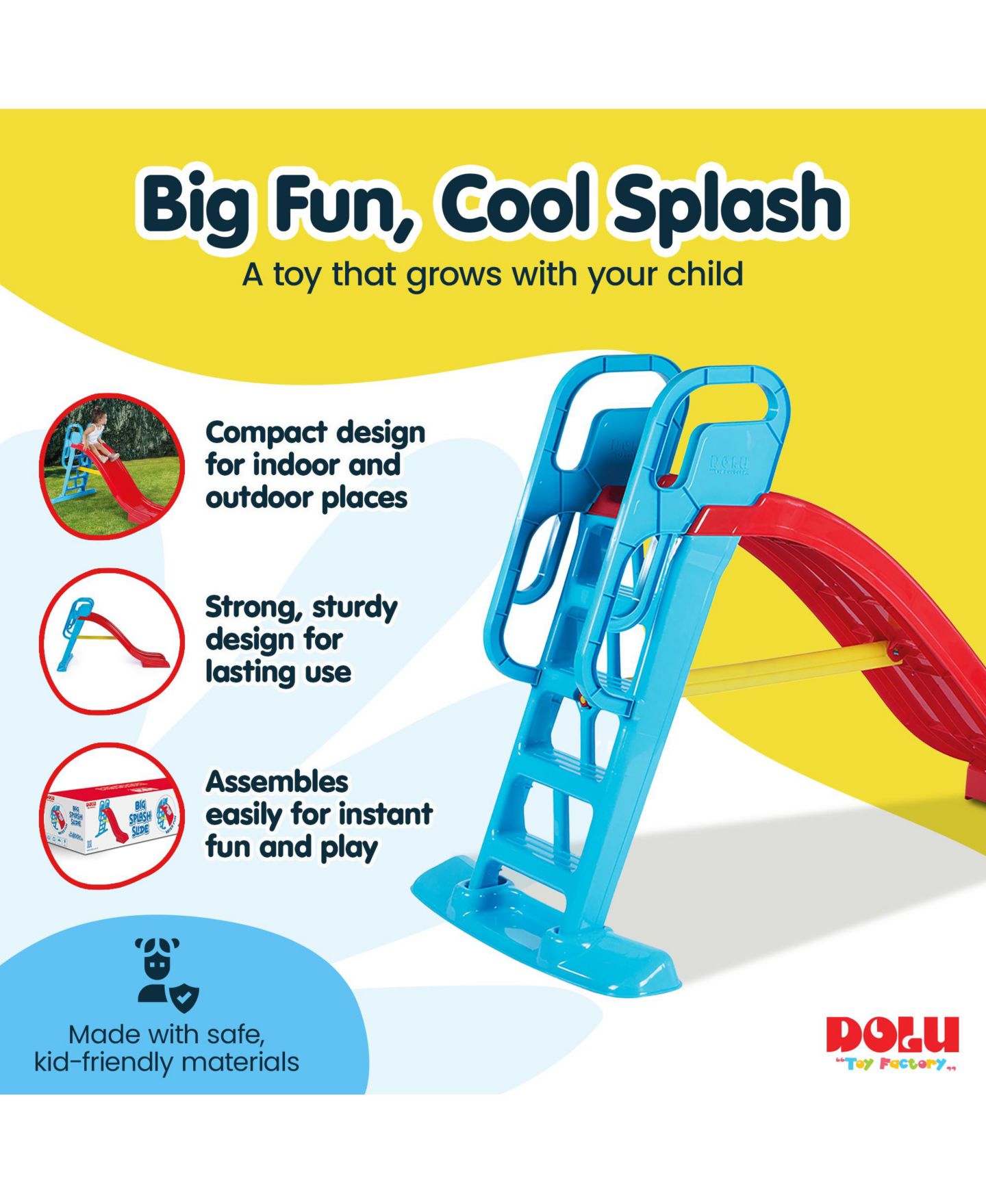 Детская игрушка Dolu Big Splash Slide with Water Connection, Ages 3+ — фото 5