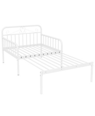 Extendable Metal Daybed Converts to Twin Bed with Guardrails