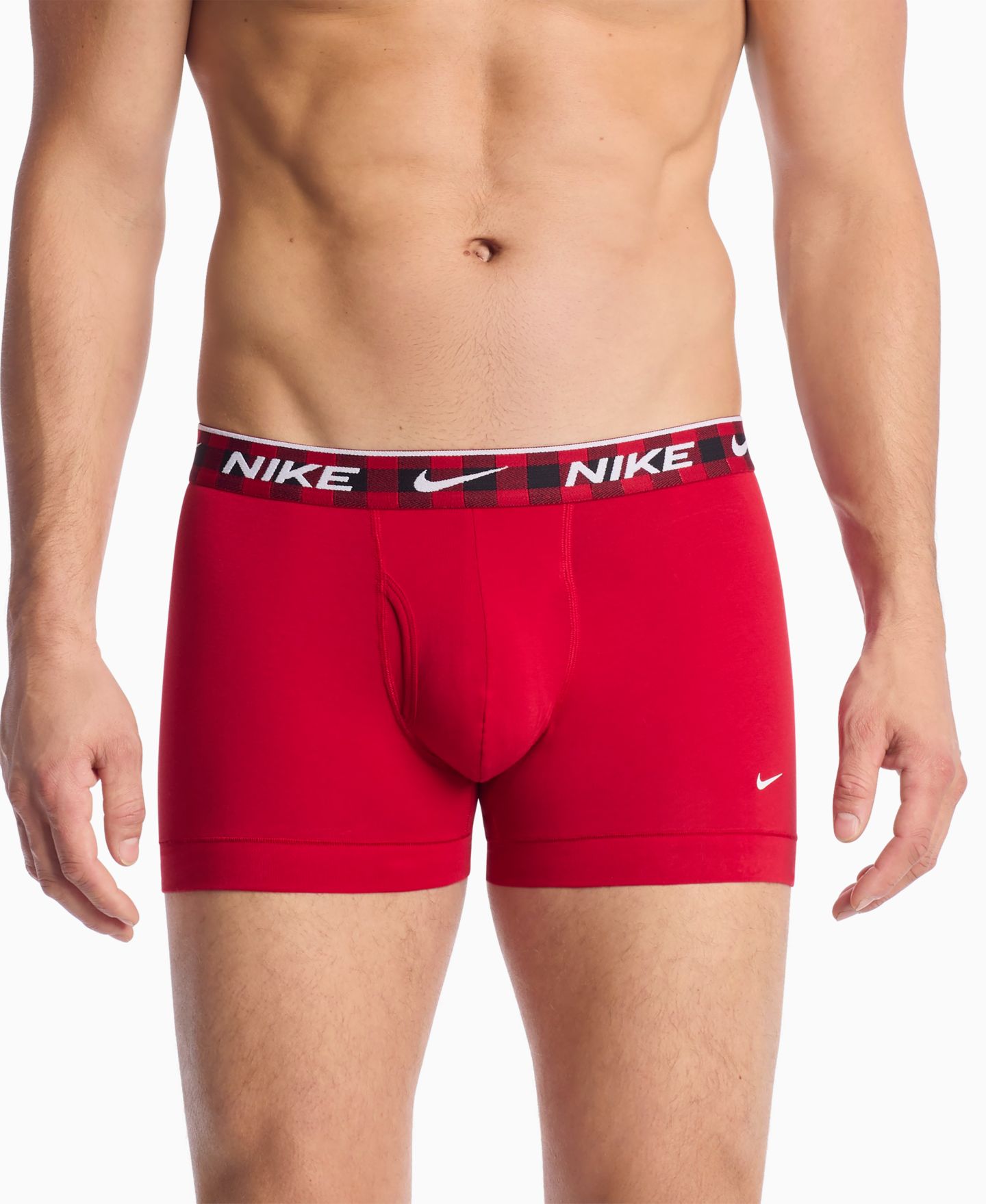 Мужские трусы-боксеры Nike Dri-FIT Essential из эластичного хлопка, набор из 3 шт, цвет: Красный / Королевский синий — фото 3