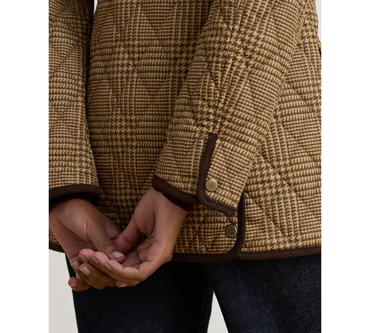 Lauren Ralph Womens Crested Quilt