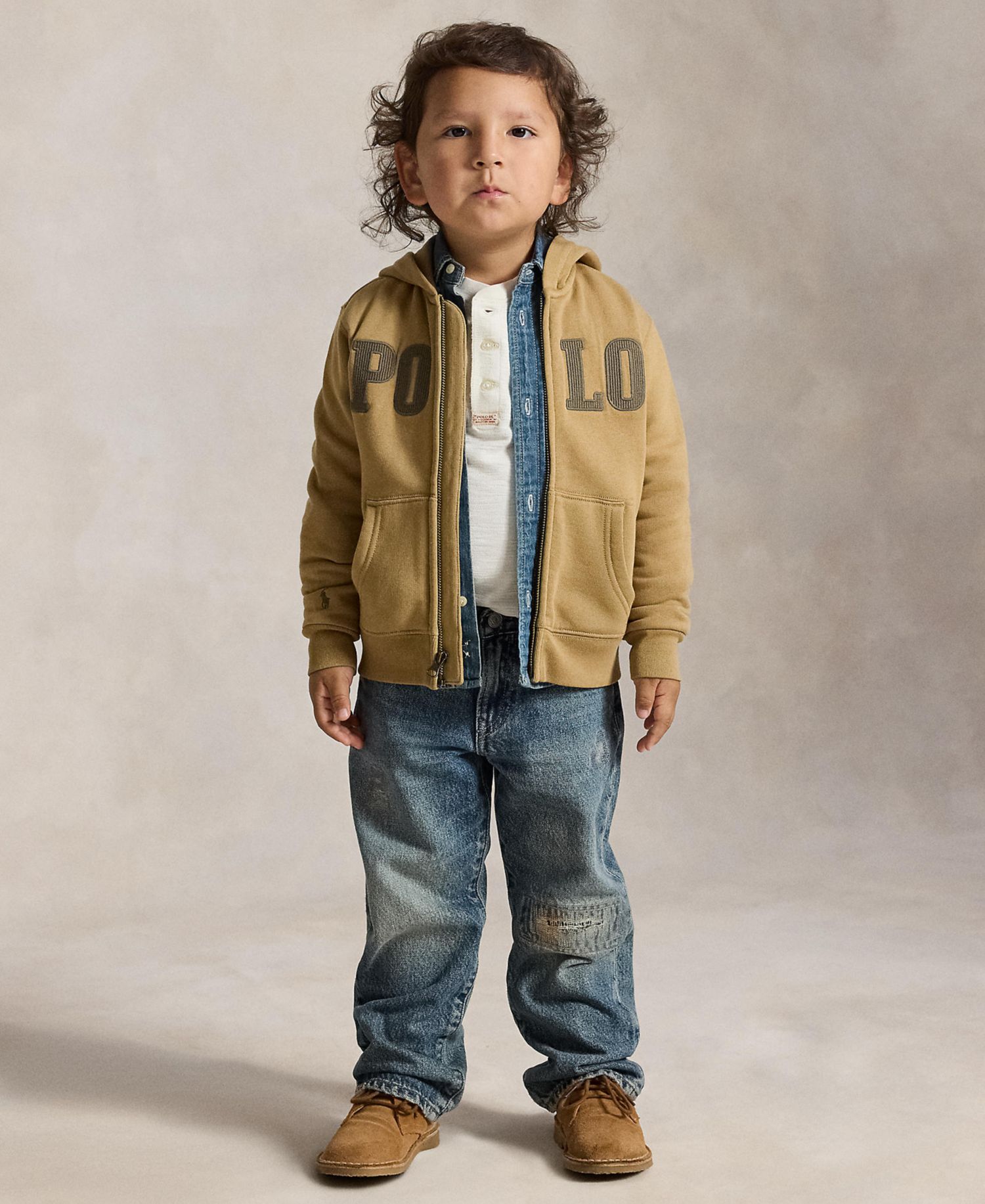Boys' 2T-7 Logo Fleece Full-Zip Hoodie