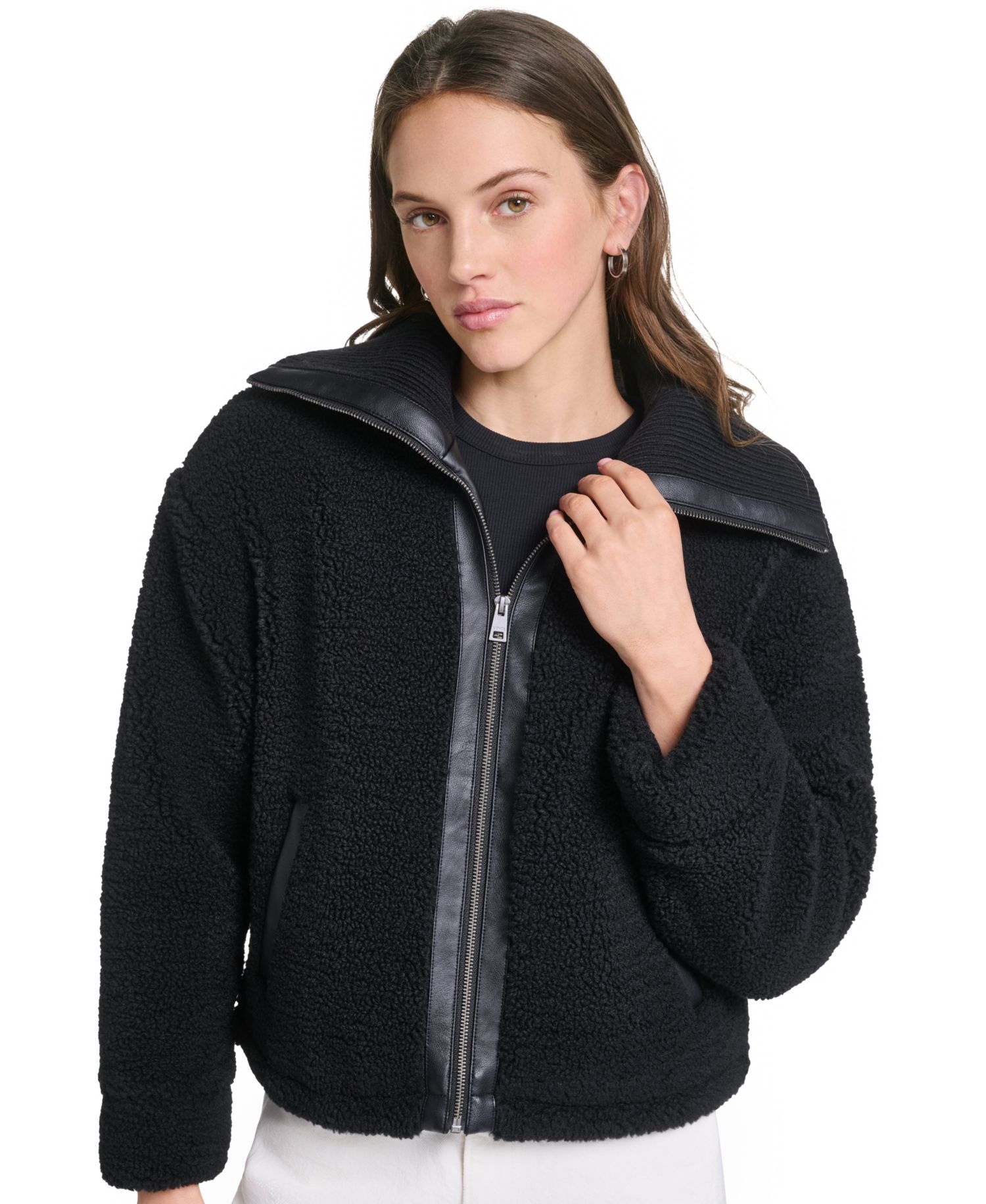 Women's Sherpa Bomber Quilted-Lined Jacket