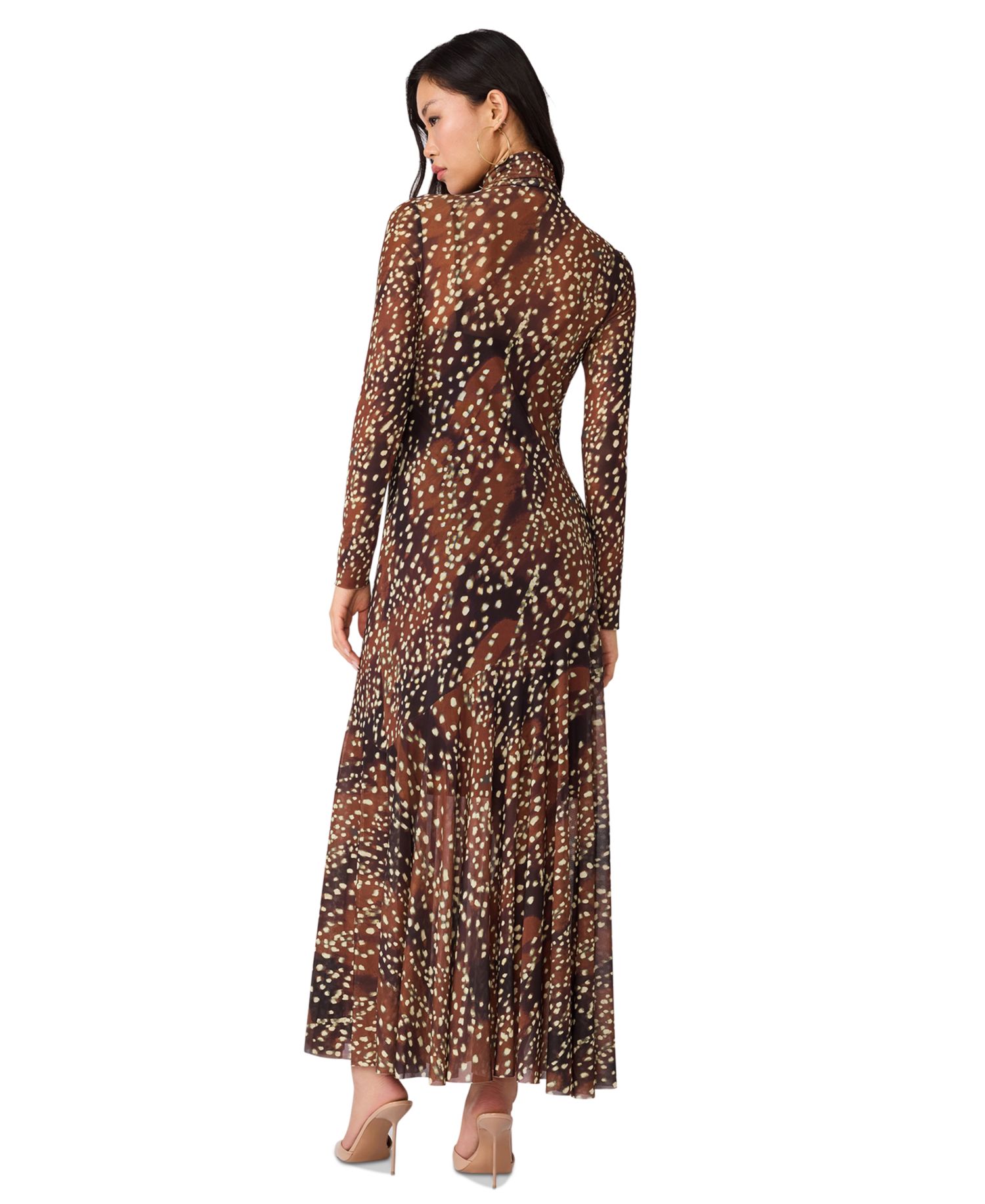 Vivara Mock Neck Long-Sleeve Maxi Dress
