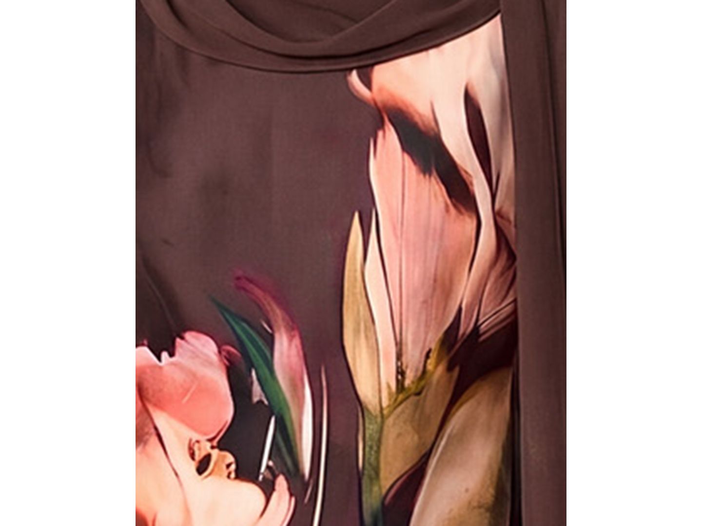 Женское платье Steve Madden Mani Satin Floral Cowl-Neck Mini, цвет: Коричневый разноцветный — фото 6