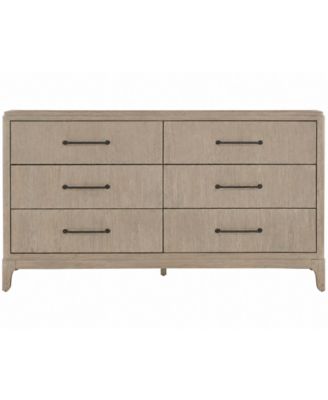 Sadie 6-Drawer Select Hardwoods & Oak Veneers Felt-Lined Dresser