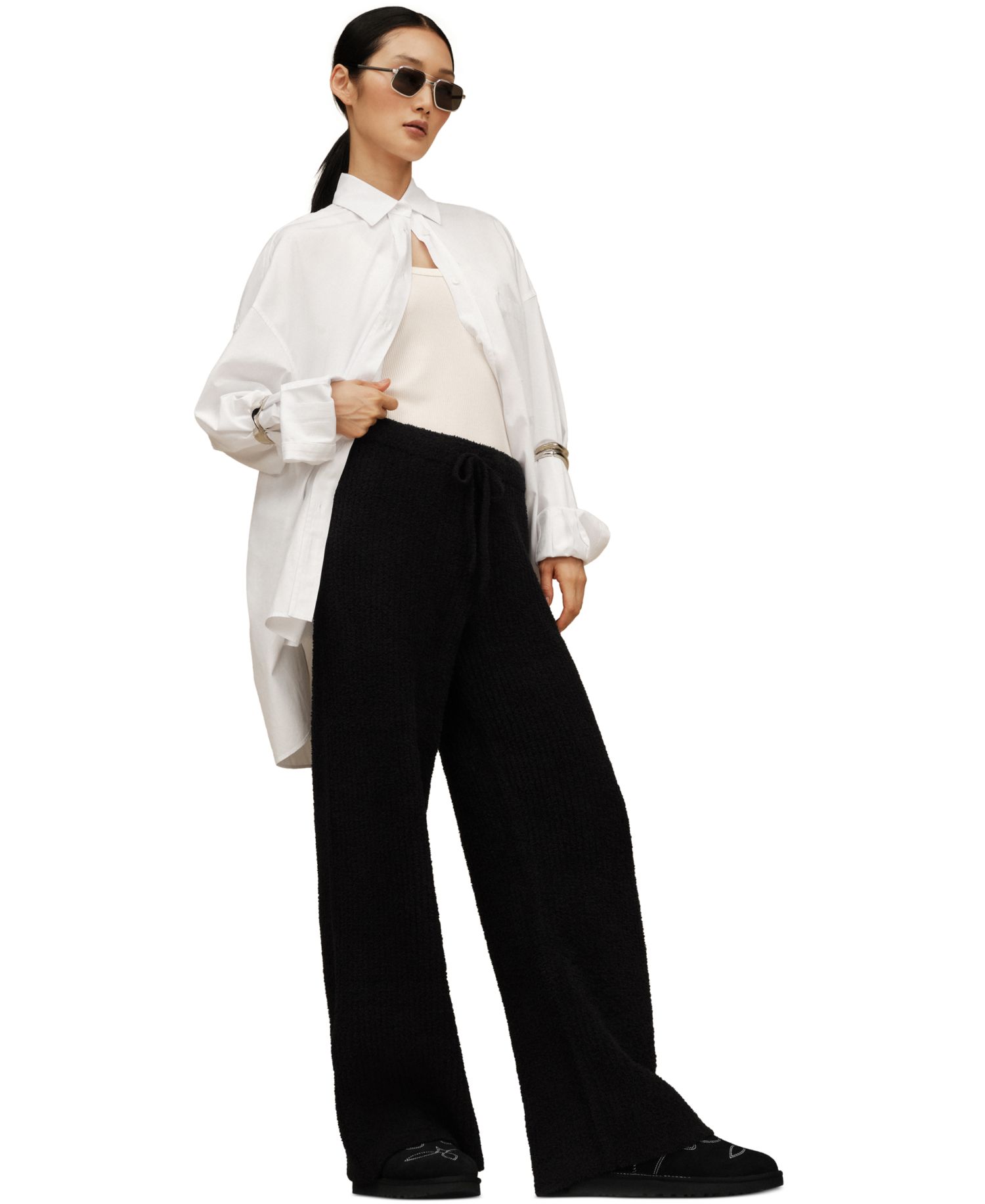 Women's Couria Straight-Leg Rib Mid-Rise Pants