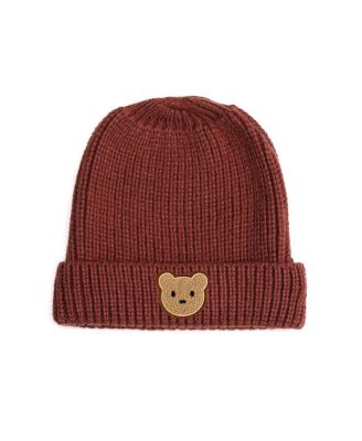 Boys Teddy Bear Patch Beanie