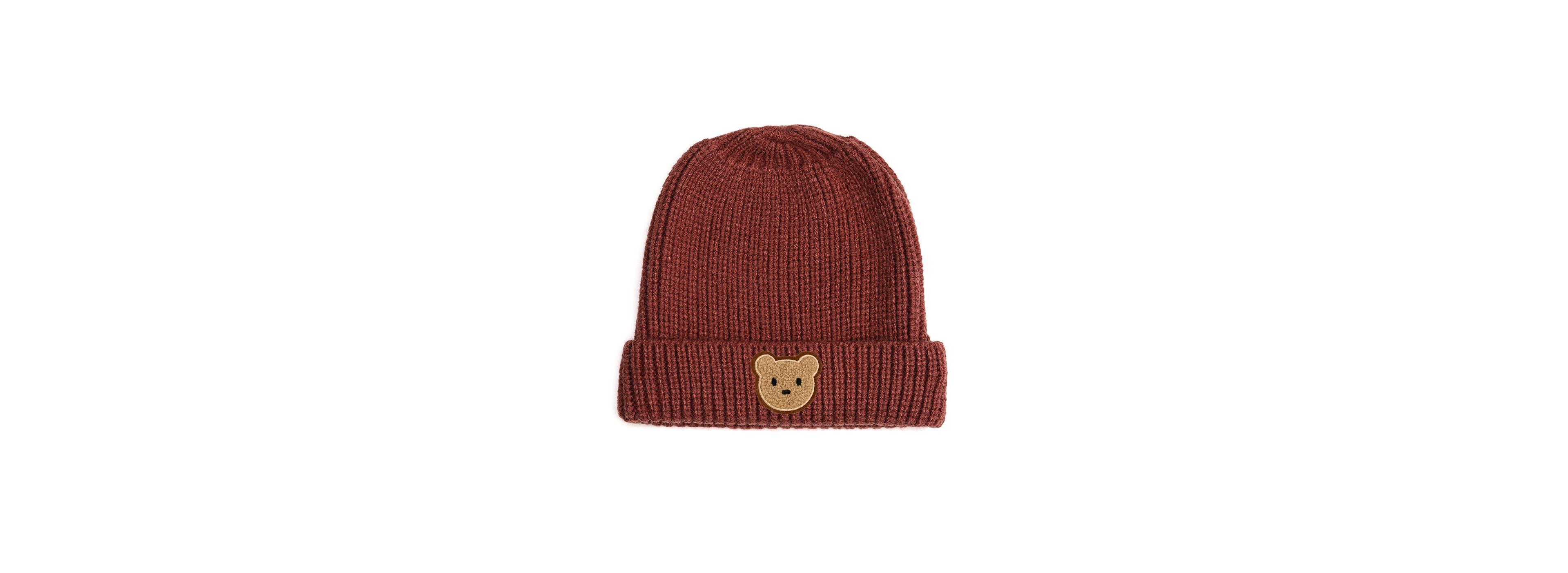 Sweet Wink Boys Teddy Bear Patch Beanie