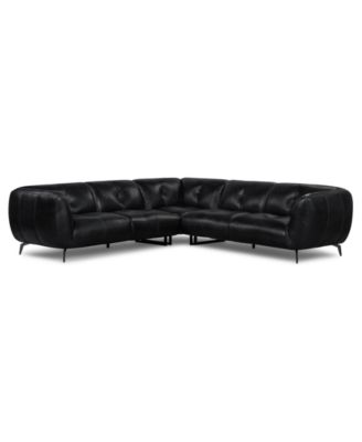 Avori Leather 3-Piece L-Shaped Sofa