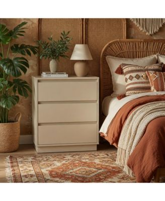 23.6" Wide 3 Drawer Modern Nightstand, Storage Bedside Table with Soft Close Drawers