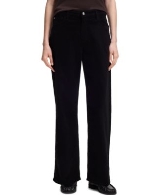 BOSS by Women's Stretch Wide-Leg Corduroy Jeans