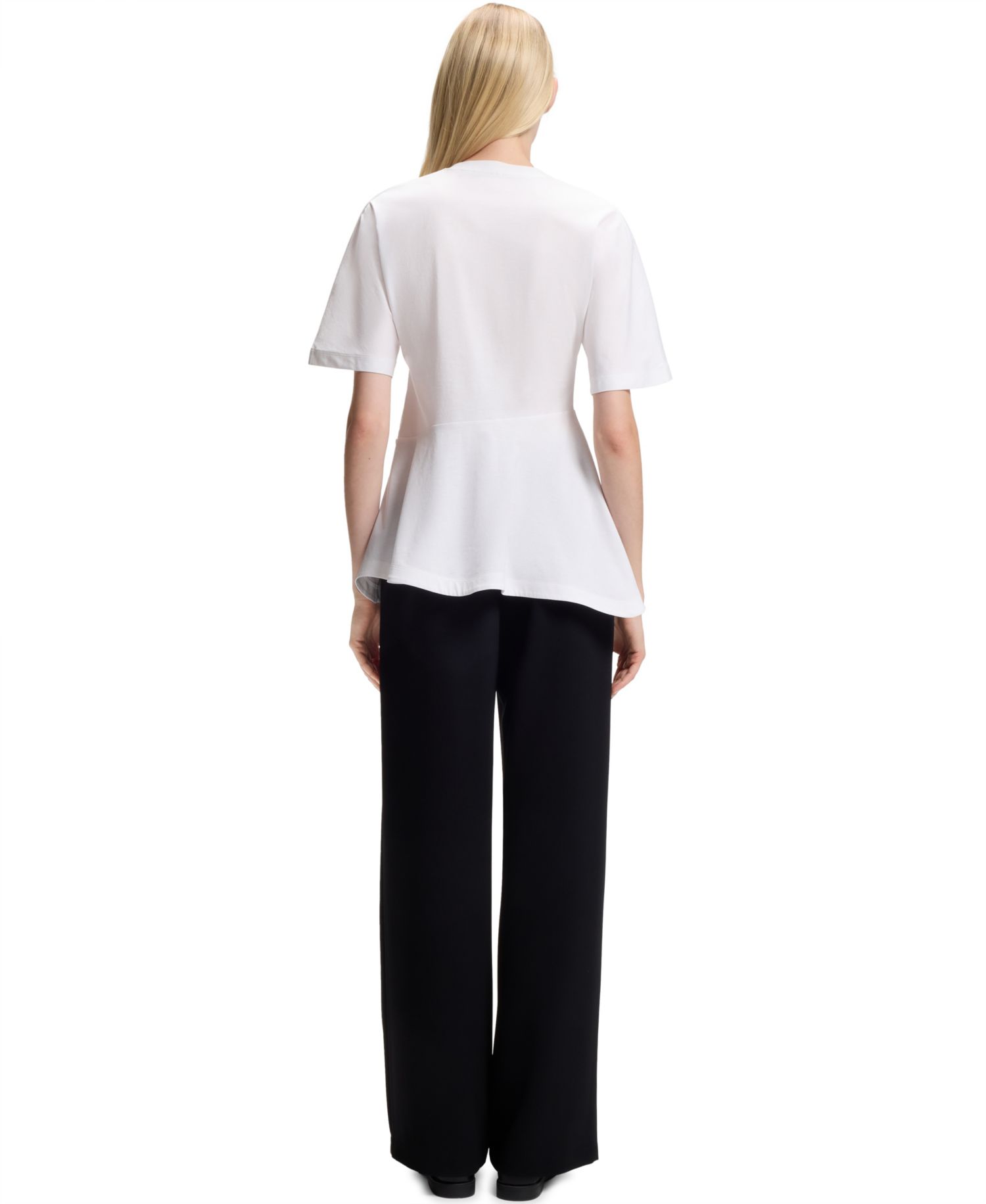 BOSS by Women's Asymmetric Peplum T-Shirt