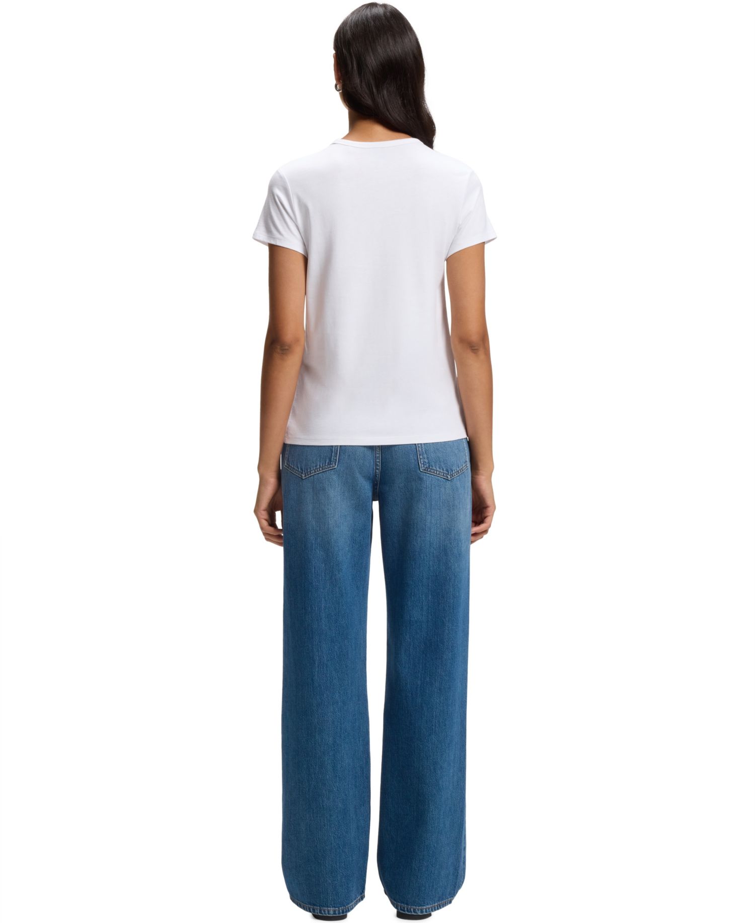BOSS by Women's Evyta Slim-Fit Embroidered Logo T-Shirt
