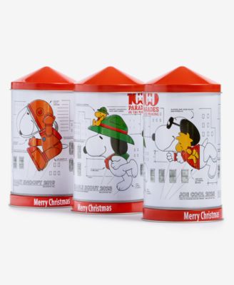 100th Thanksgiving Day Parade Holiday Peanuts Musical Cookie Tins, 3-Pack