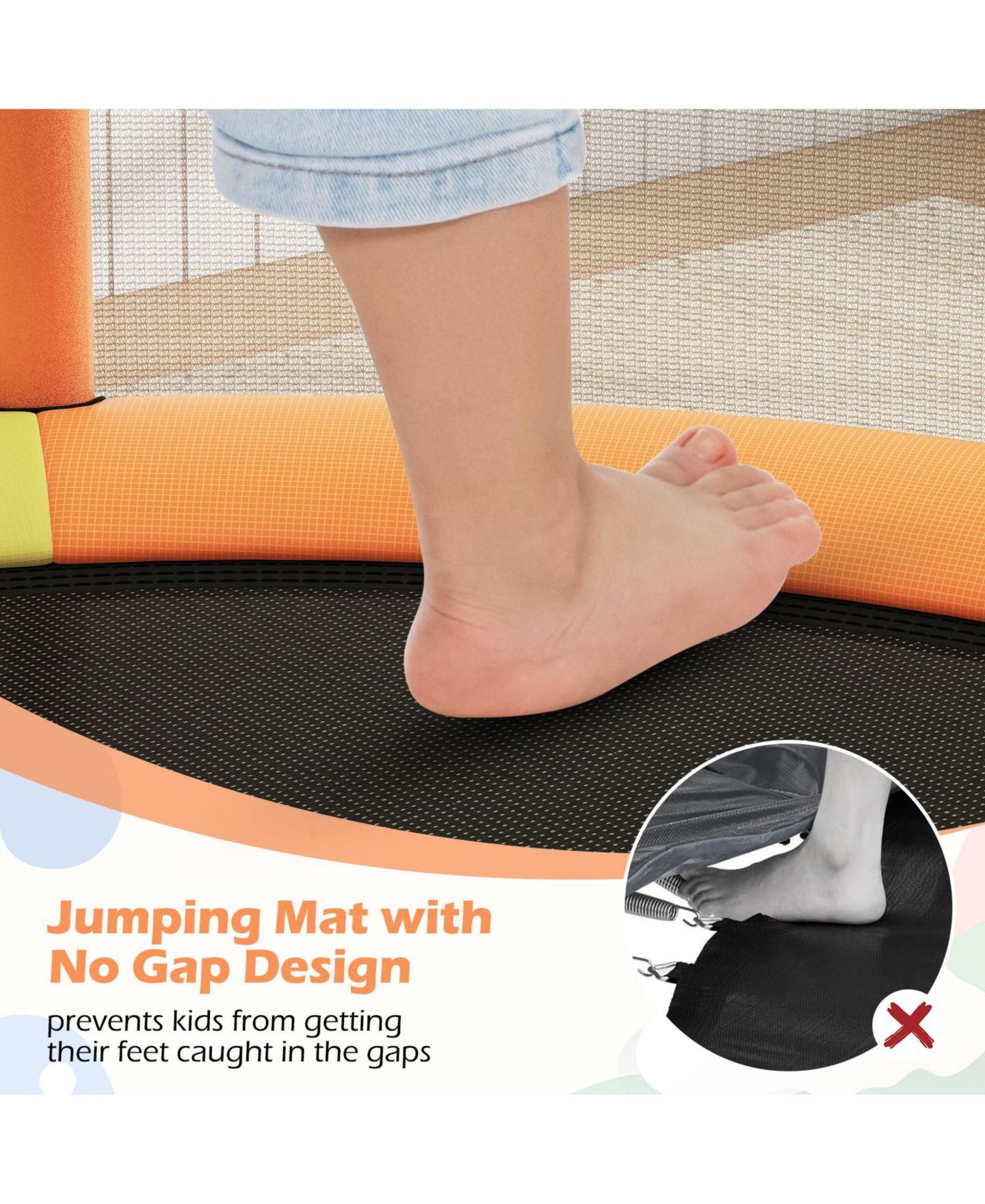 Детская игрушка GIVIMO 55" Kids Trampoline Gift for 3-6 Years Old Boys and Girls, цвет: Зелёный — фото 6