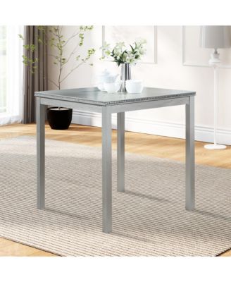 Square Counter Height Table with Crystal Inlay