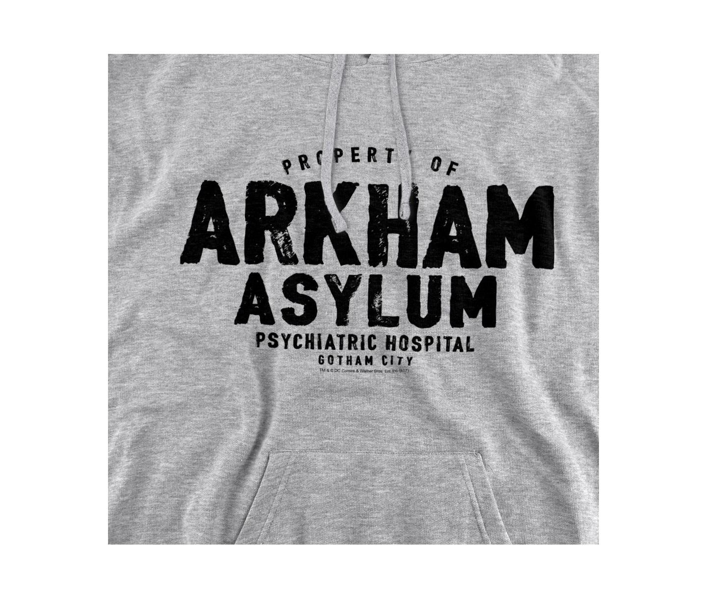 Мужское худи Batman Arkham Asylum Graphic Pullover, цвет: Меланжевый — фото 2