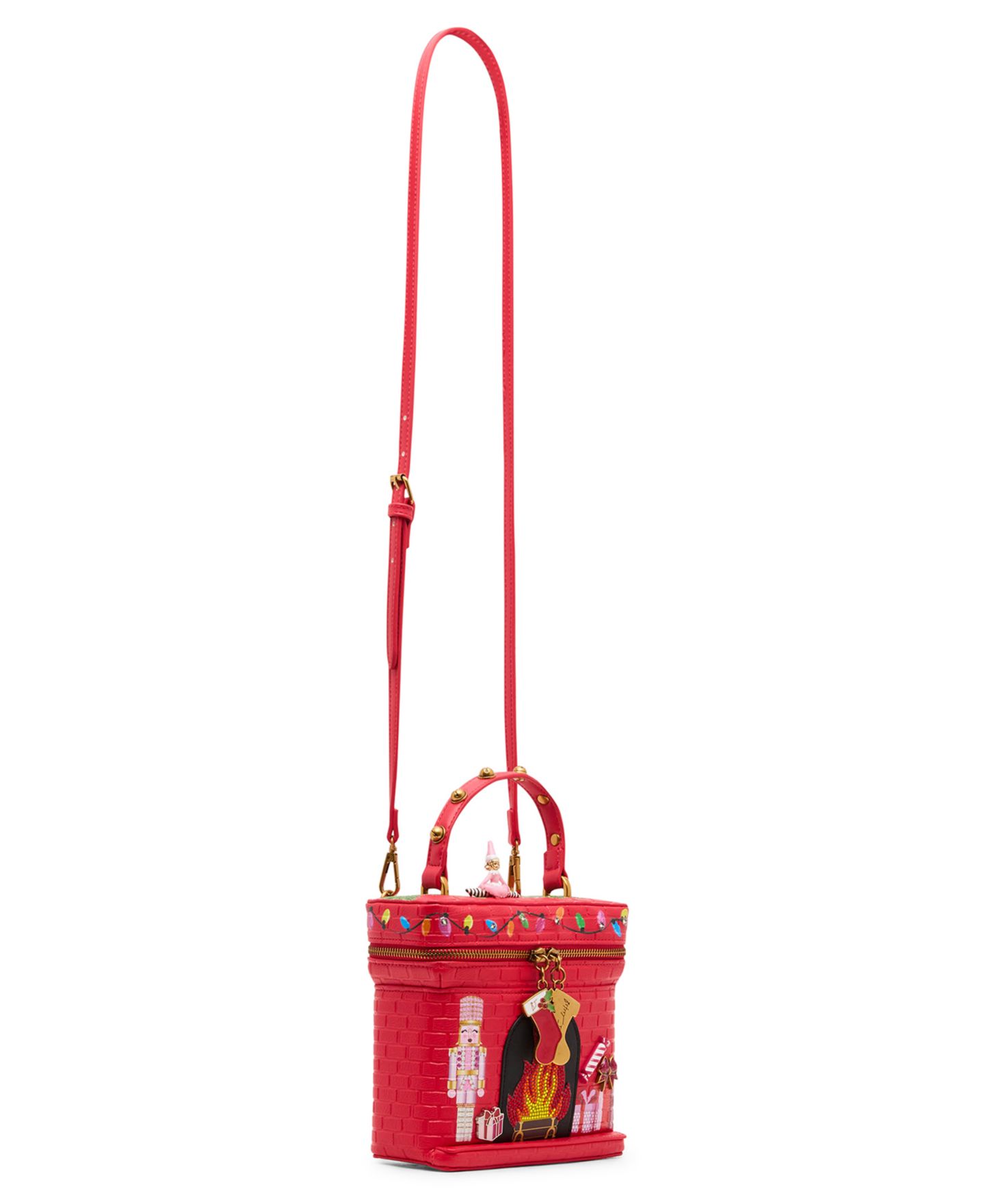 Женская сумка Betsey Johnson Cozy Up Light-Up Medium Crossbody Handbag, цвет: Красный — фото 3