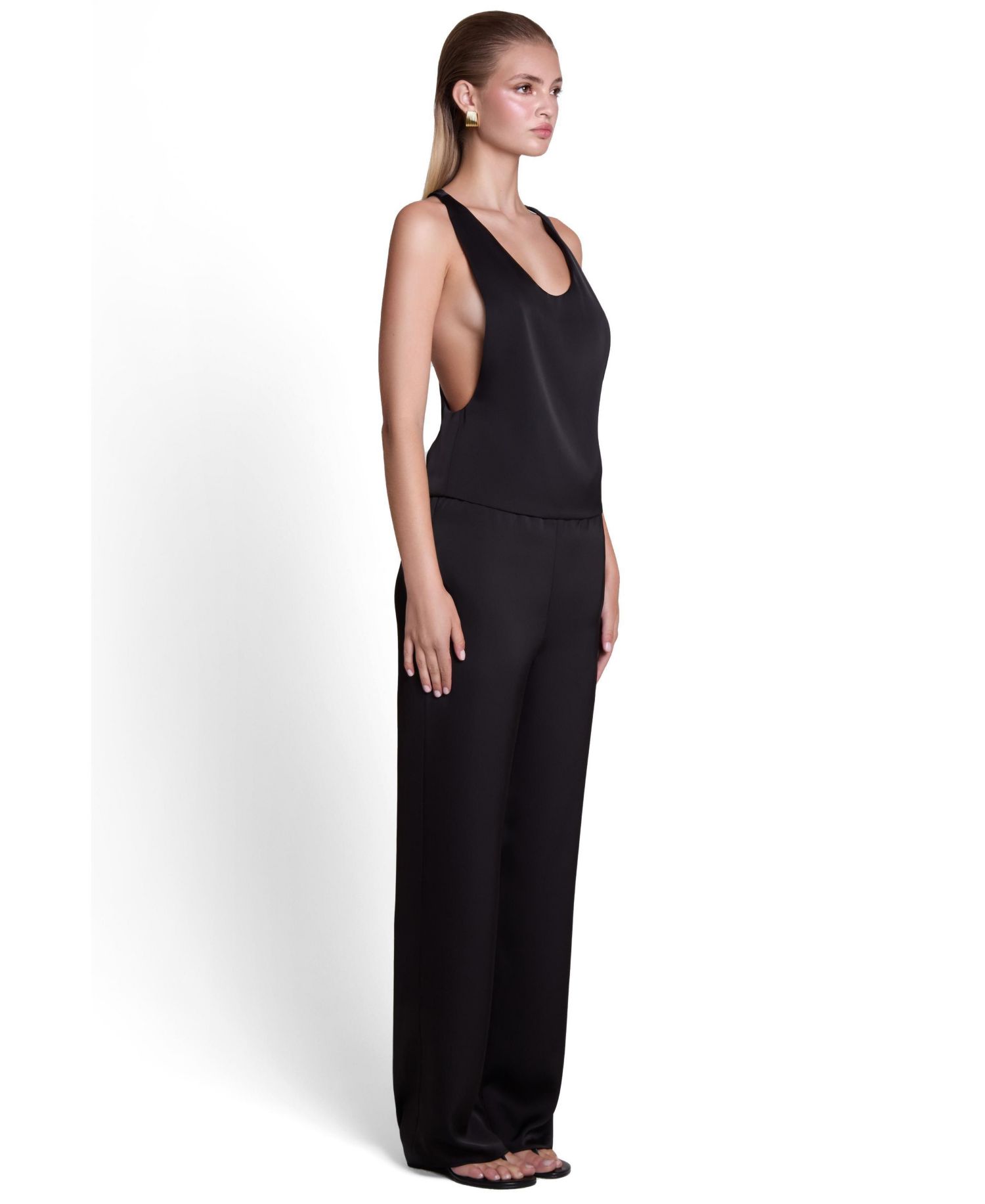 Women's Soho High-Rise Satin Straight-Leg Pants