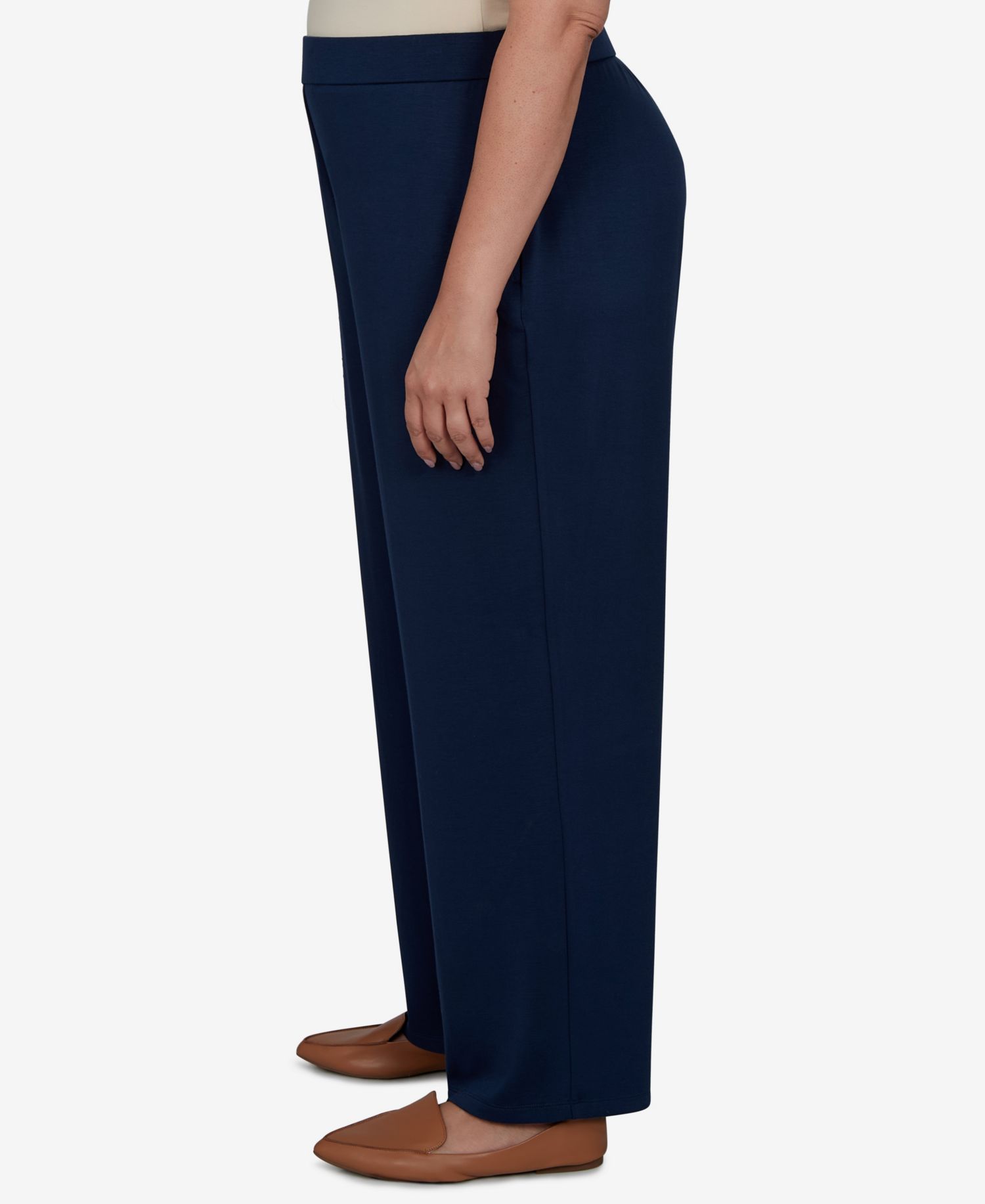 Plus Size Pull-On Wide-Leg Pants
