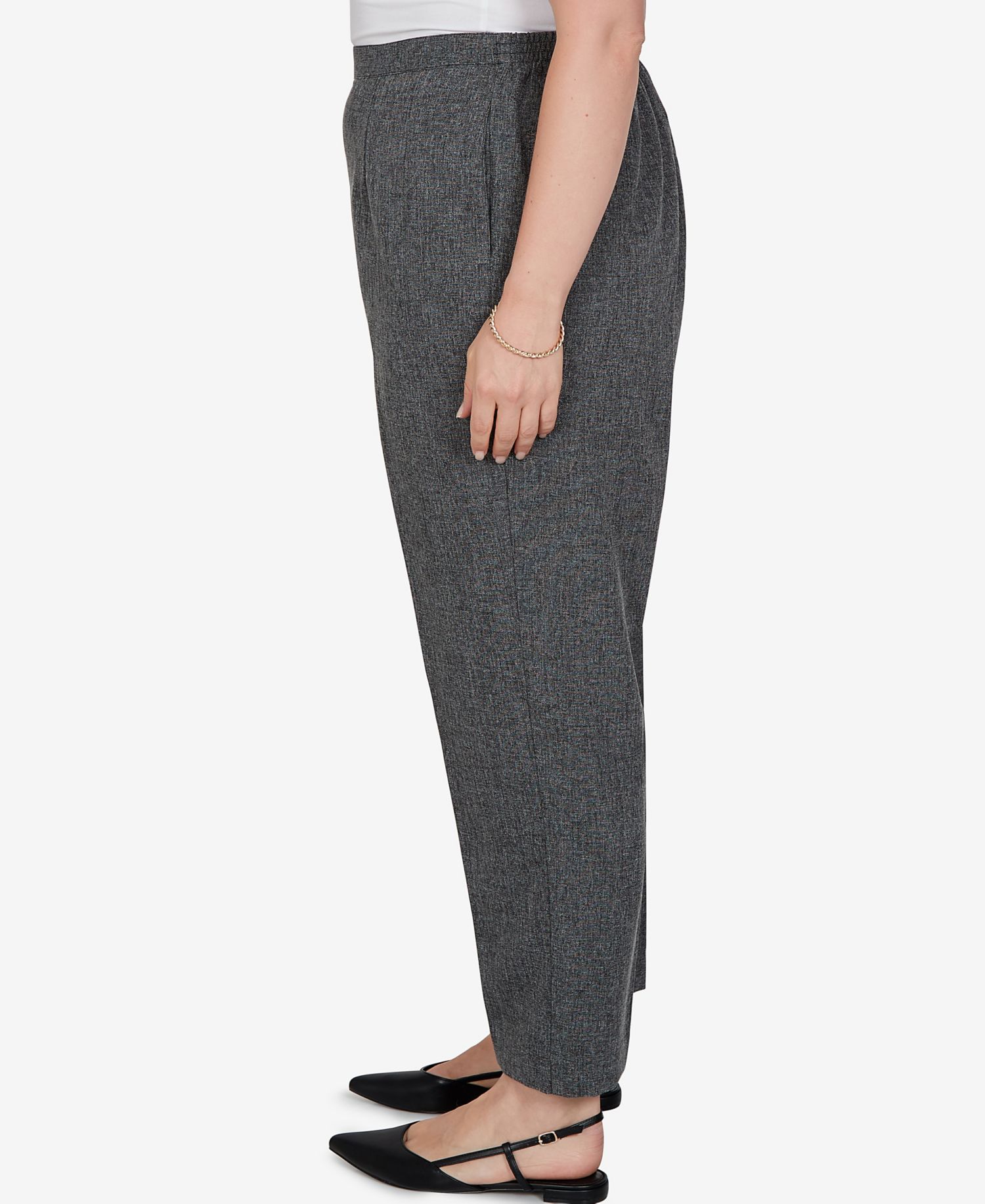 Plus Size Pull-On Straight Pants