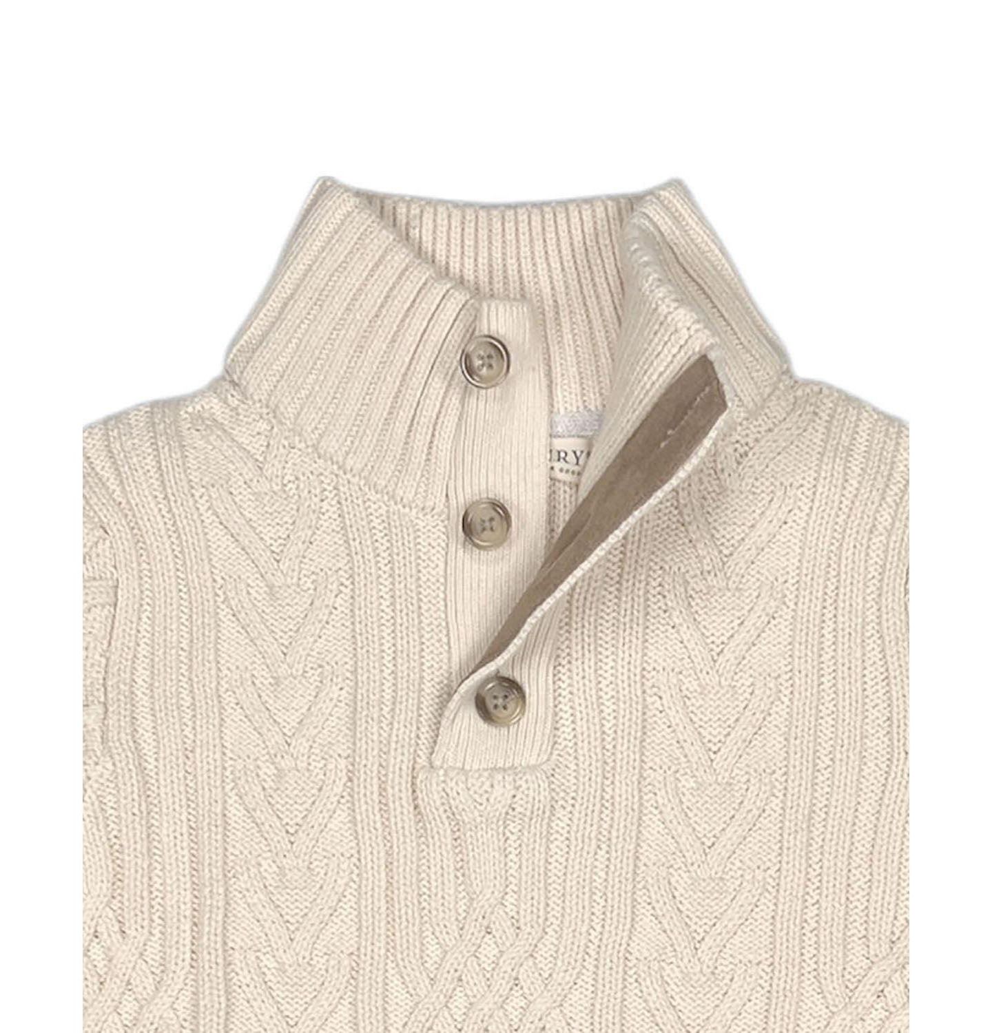 Свитер Hope & Henry Organic Mock Neck Cable для мальчиков, цвет: Слоновая кость — фото 2