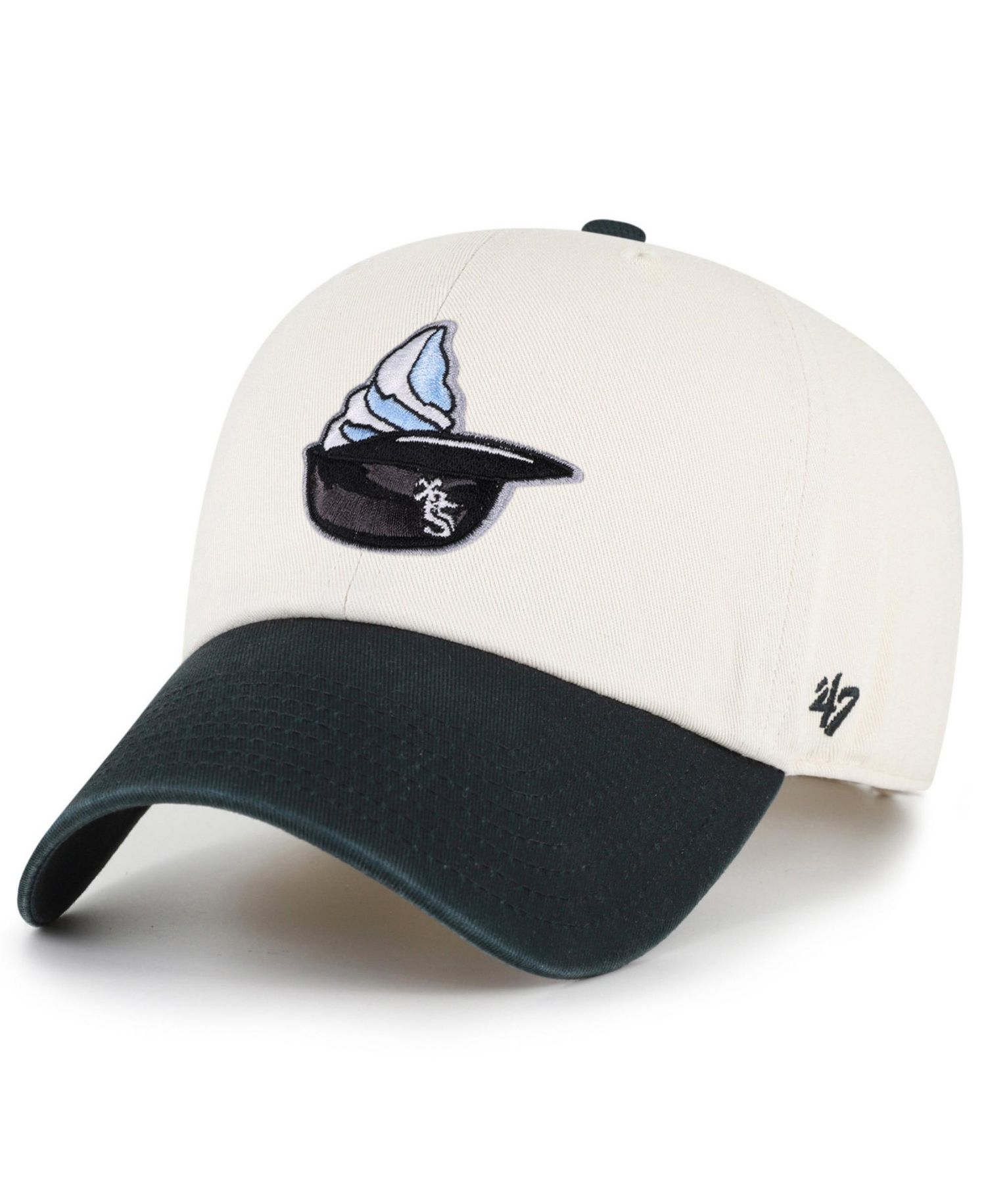 Men's Natural Chicago White Sox Single Swirl Ice Cream Helmet 2.0 Clean Up Adjustable Hat