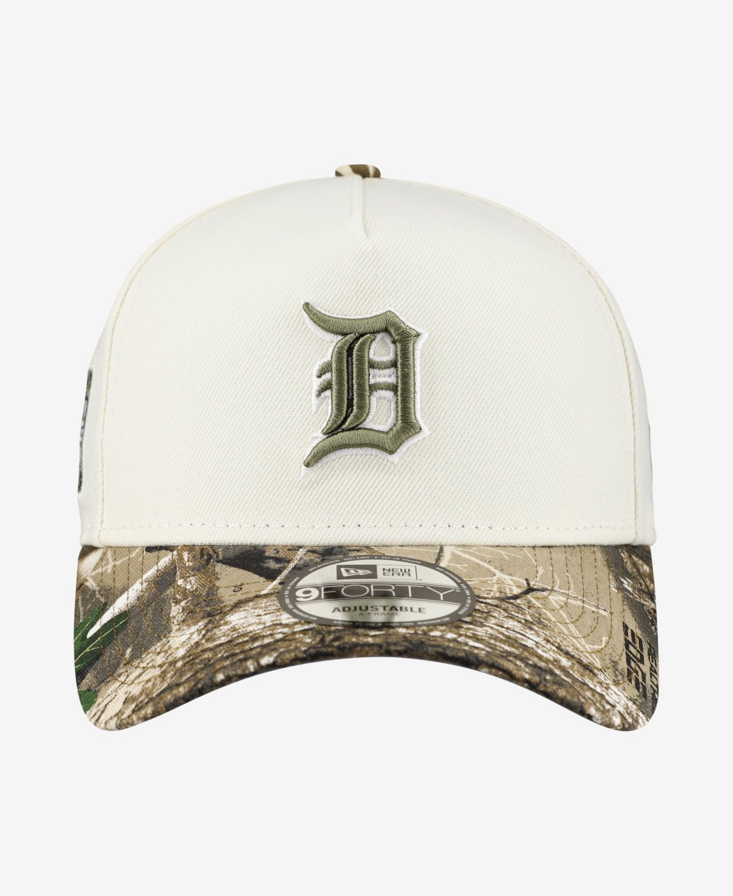 Мужская кепка New Era Khaki/Realtree Camo Detroit Tigers 9FORTY A-Frame Adjustable Hat — фото 4