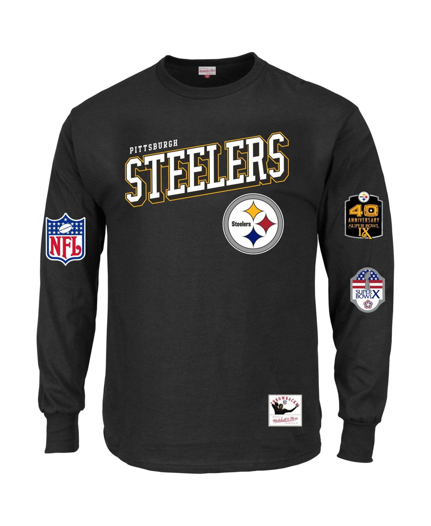 Men's Black Pittsburgh Steelers Big & Tall Training Camp Long Sleeve T-Shirt