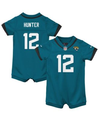 Baby Boys and Girls Travis Hunter Teal Jacksonville Jaguars Romper Game Jersey