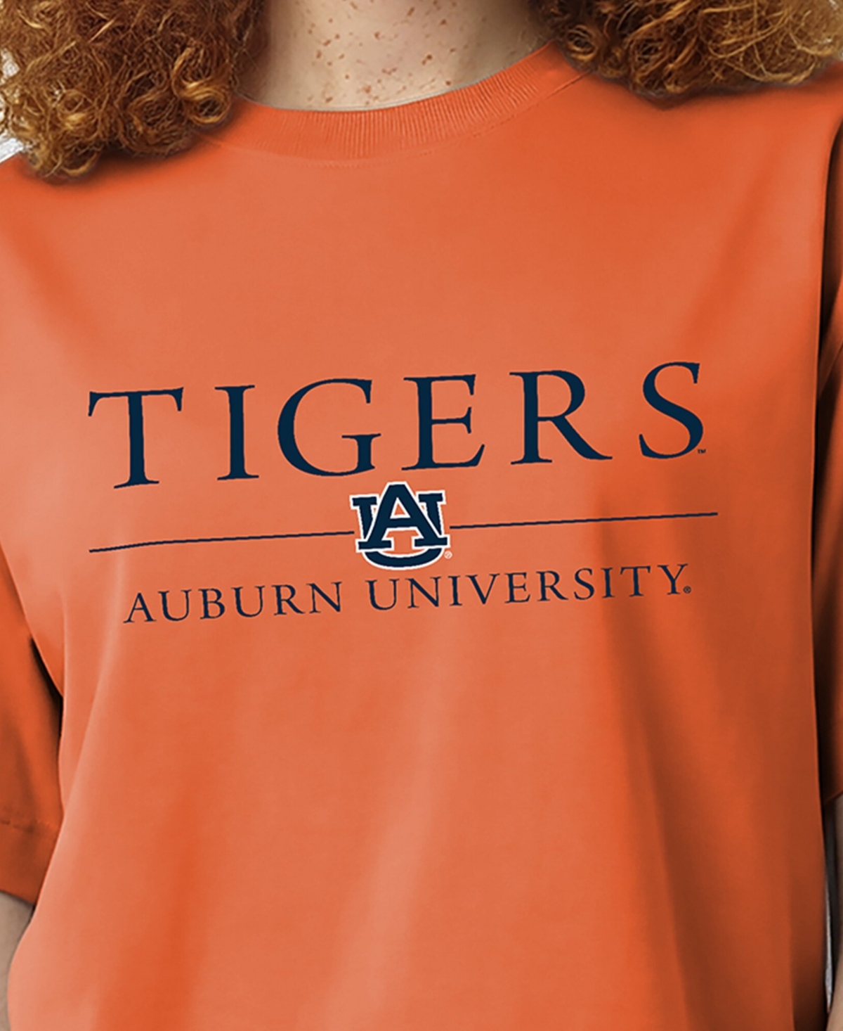 Champion Women's Auburn Tigers Relaxed-Fit Cropped Wordmark T-Shirt