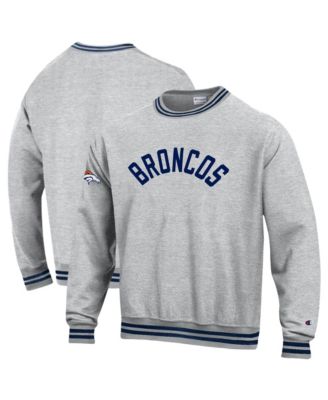 Men's Denver Broncos Reverse Weave Yarn Dye Heavyweight Sweatshirt