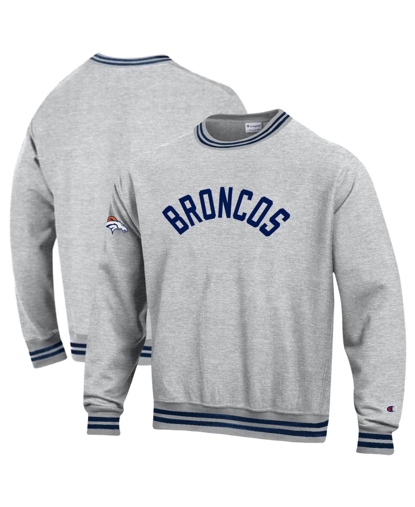 Мужская толстовка Champion Denver Broncos Reverse Weave Yarn Dye Heavyweight — фото 1