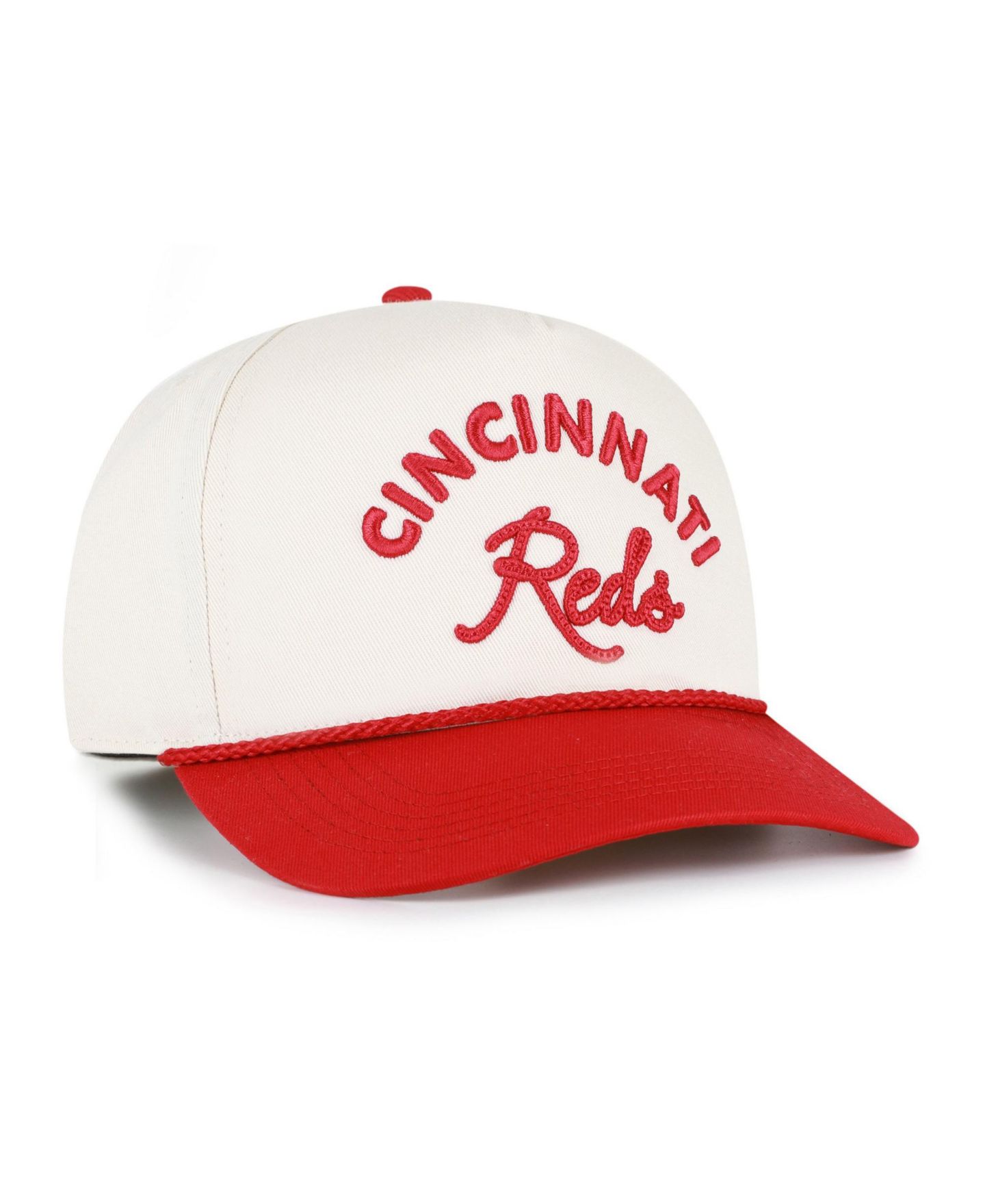 Мужская кепка '47 Brand Natural/Red Cincinnati Reds Rope Script Hitch Adjustable Hat — фото 3