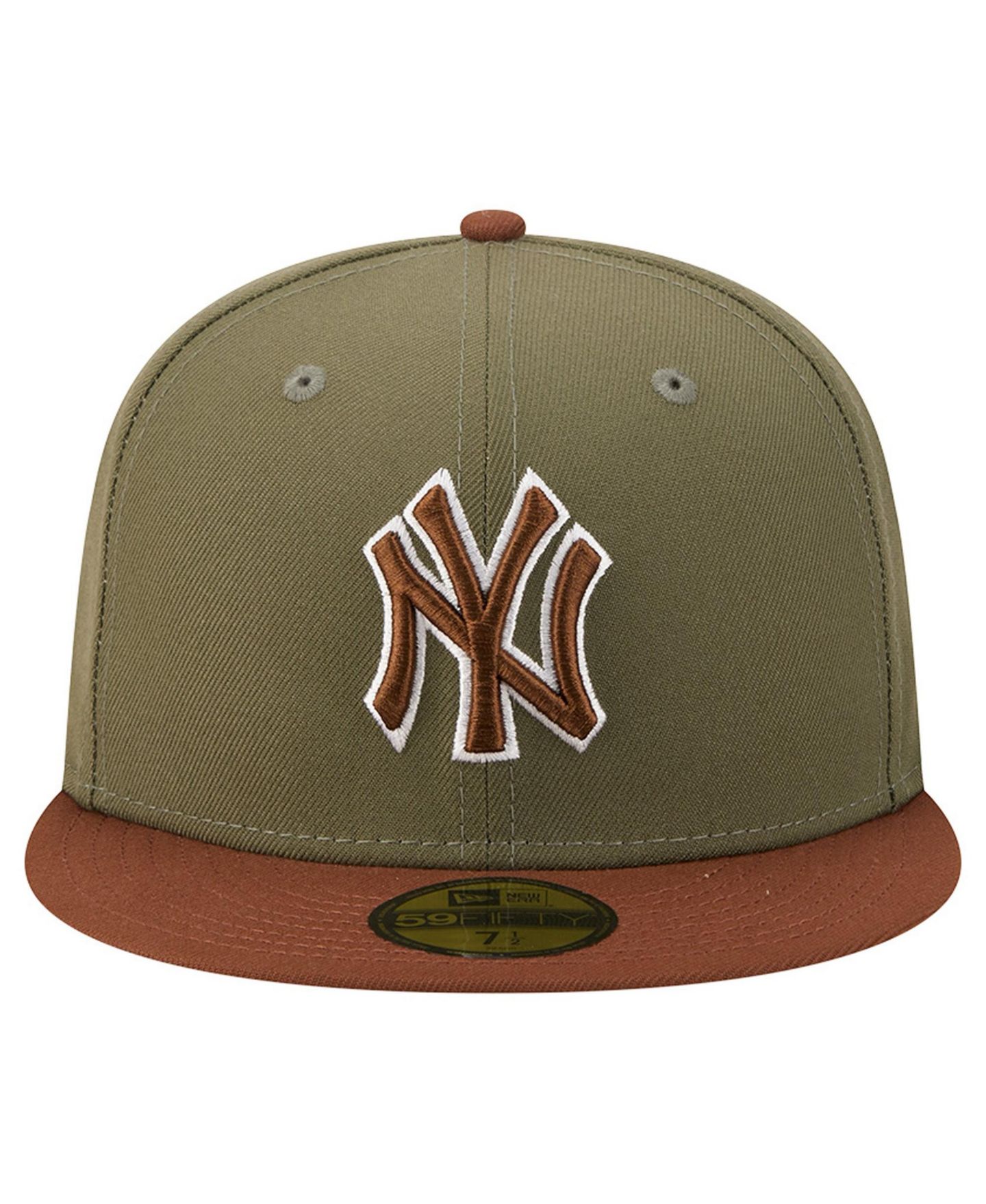 Мужские головные уборы New Era Olive/Brown New York Yankees Color Pack 59FIFTY Fitted Hat — фото 5