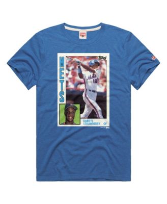 Men's New York Mets Darryl Strawberry Crewneck Tri-Blend Relaxed-Fit T-Shirt