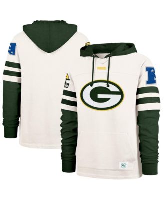 Men's Cream Green Bay Packers Split Zone Cornerback Duo Lacer Hoodie