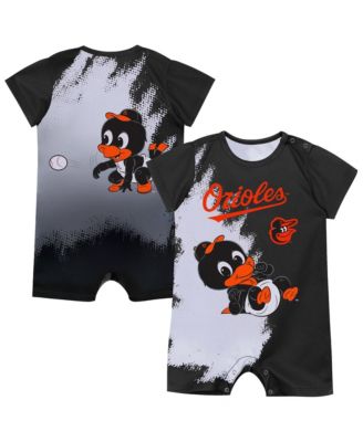 Baby Boys and Girls Black Baltimore Orioles Baby Mascot Bodysuit