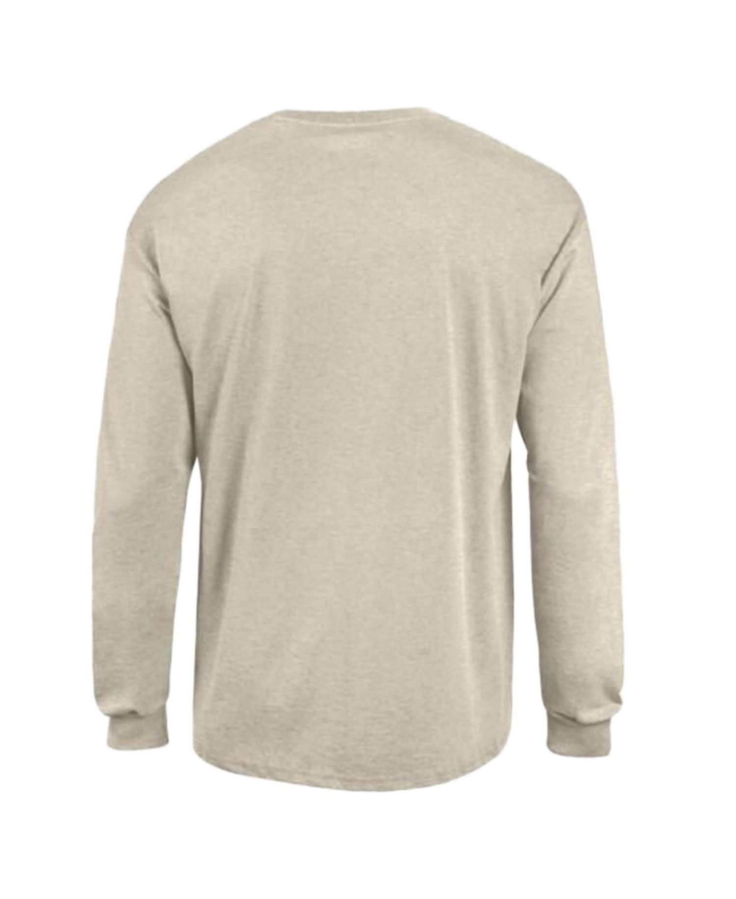 Men's Heather Oatmeal Miami Dolphins White Ink Jersey Long Sleeve T-Shirt